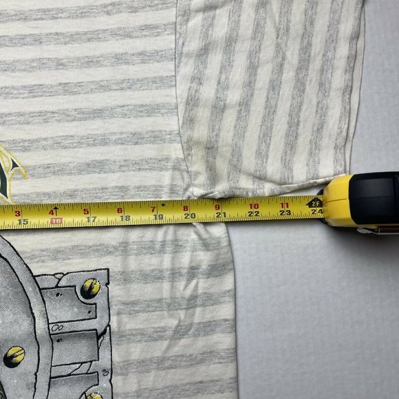 vintage 90’s Green Bay Packers Striped T Shirt 1991 Single Stitched NFL Size L - Picture 6 of 8